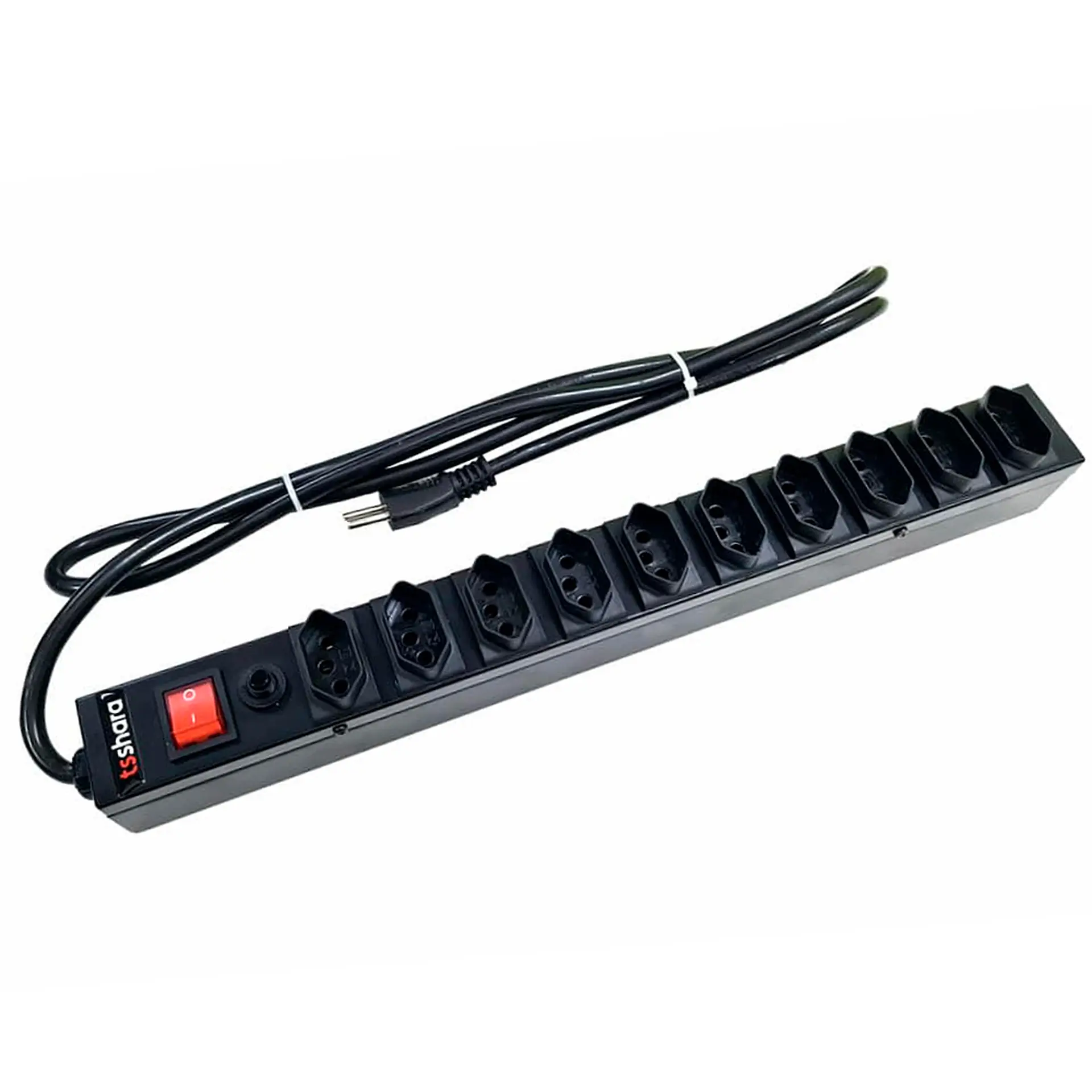 Filtro de Linha 10 Tomadas TS Shara 564 - Preto - Bivolt
