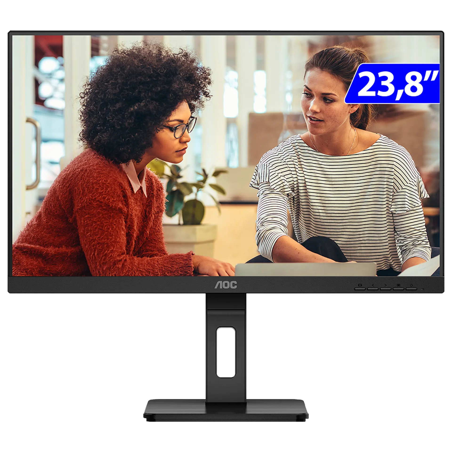 Monitor AOC 23,8" 24E3QF/57 IPS Full HD HDMI VGA - Preto - Bivolt