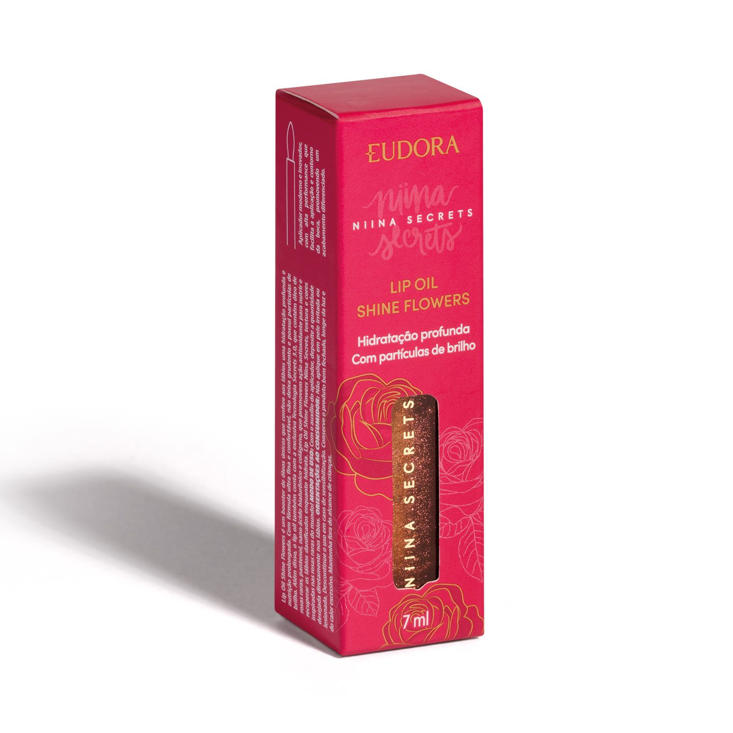 Lip Oil Shine Flowers Rosa Centifolia Niina Secrets 7ml