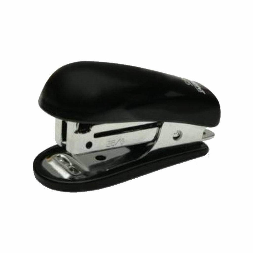 Grampeador Mini Plástico 15 Folhas Preto Maxprint com Extrator de Grampos - Unitário - 714154 MXG15