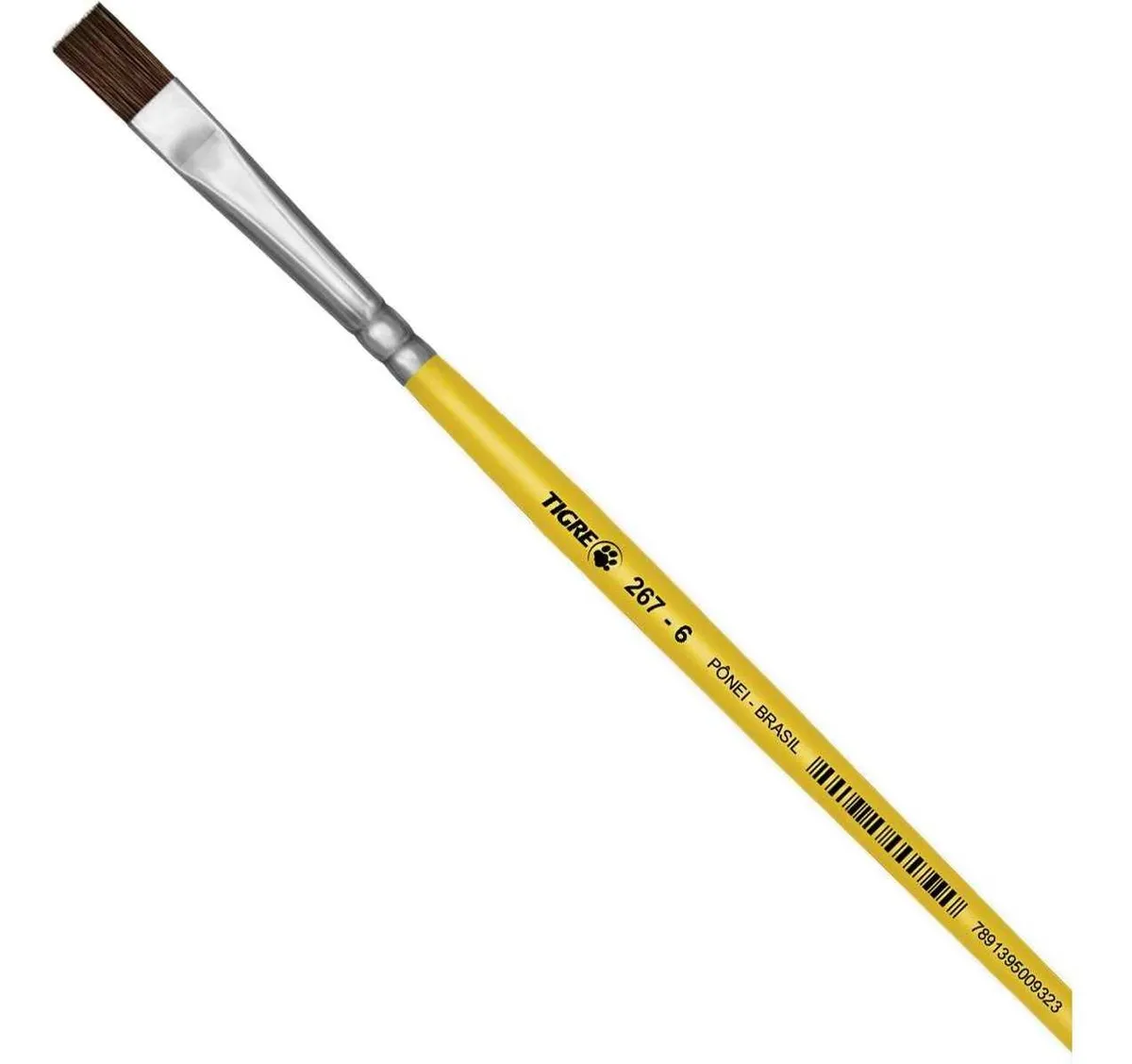 Pincel Chato Tigre 267 NR 06
