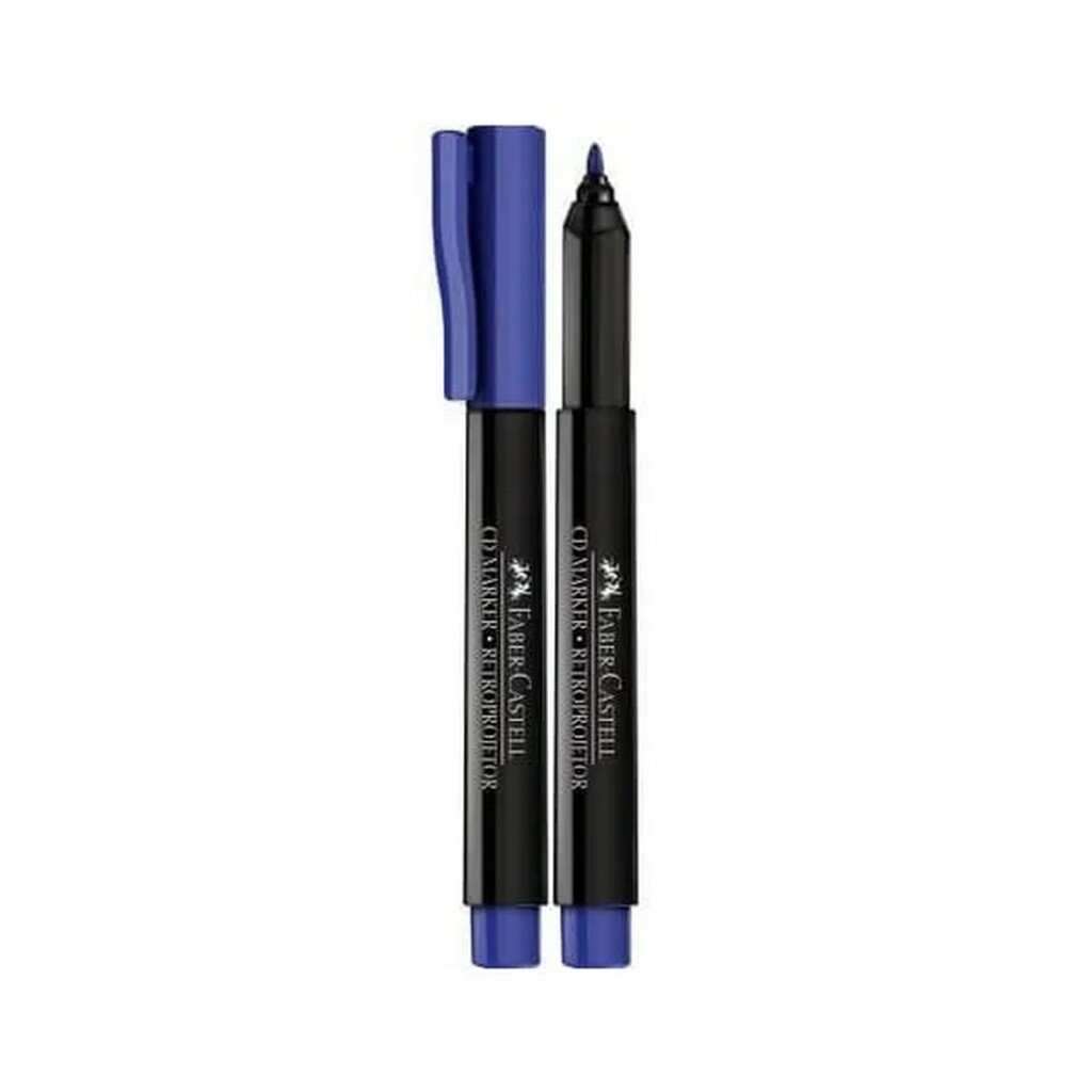 Caneta Retroprojetor 1,0MM Azul Faber Castell Unitário - CDRETRO/AZZF