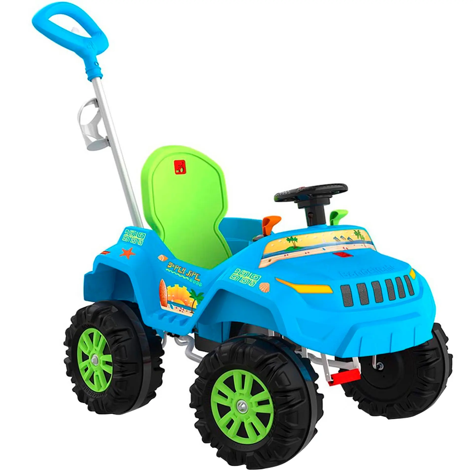 Carro de Passeio a Pedal Infantil com Buzina Bandeirante Superjipe - Azul