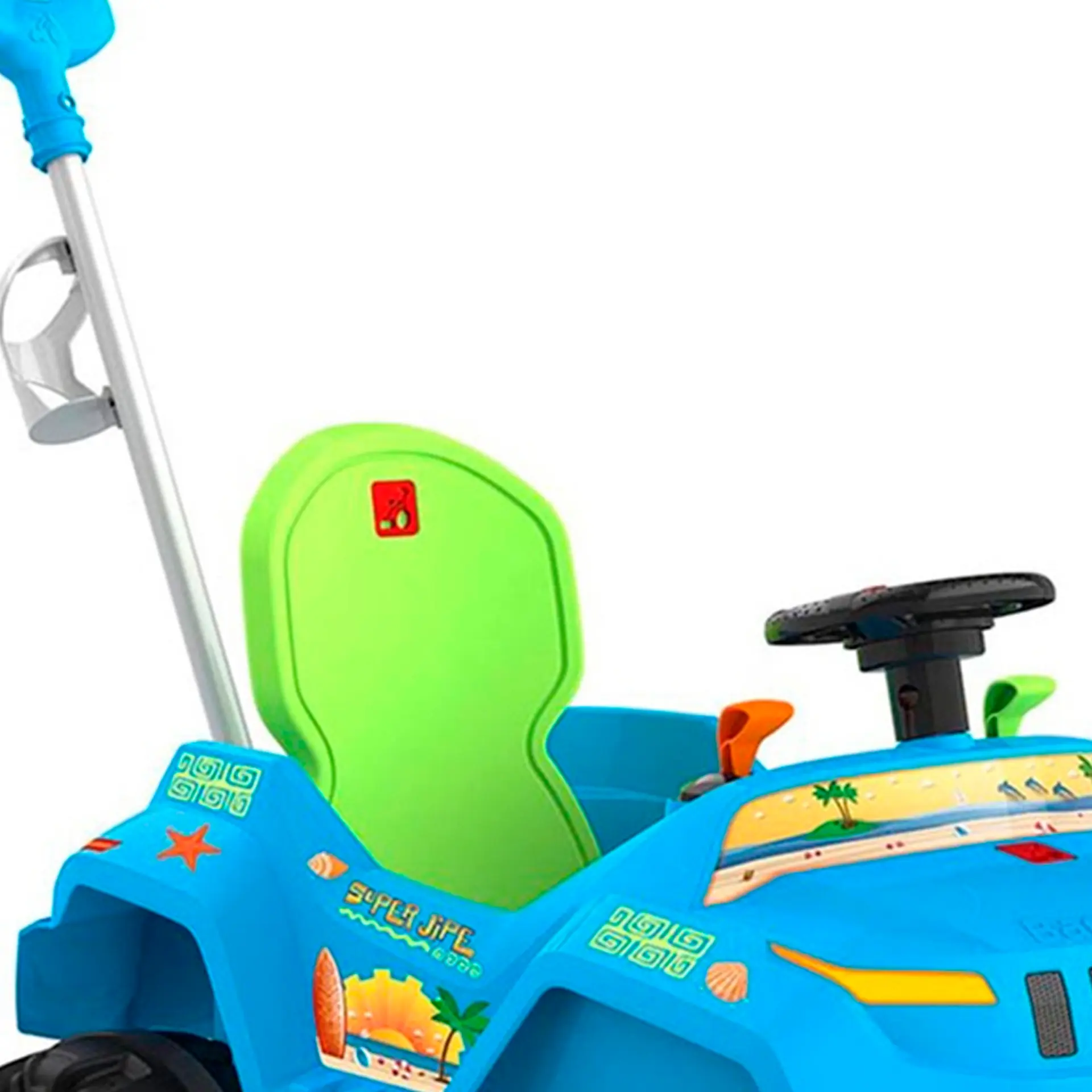 Carro de Passeio a Pedal Infantil com Buzina Bandeirante Superjipe - Azul