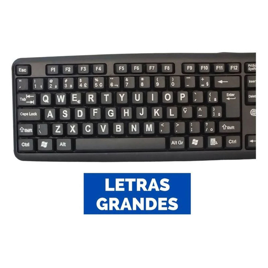 Teclado USB Hoopson Preto - TPC-058G