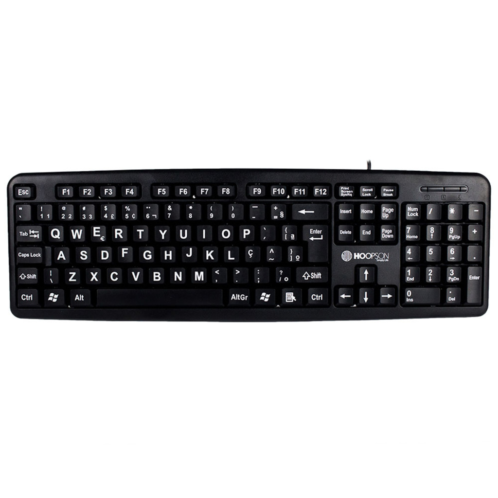 Teclado USB Hoopson Preto - TPC-058G