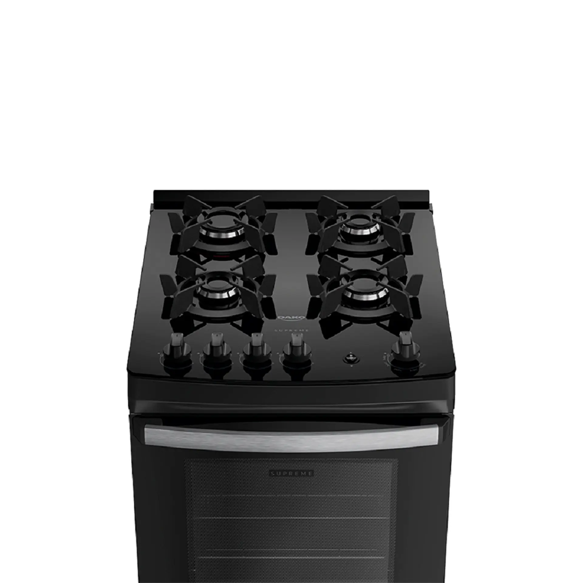 Fogão Dako Supreme Glass 4 Bocas Automático Mesa de Vidro - Preto - Bivolt