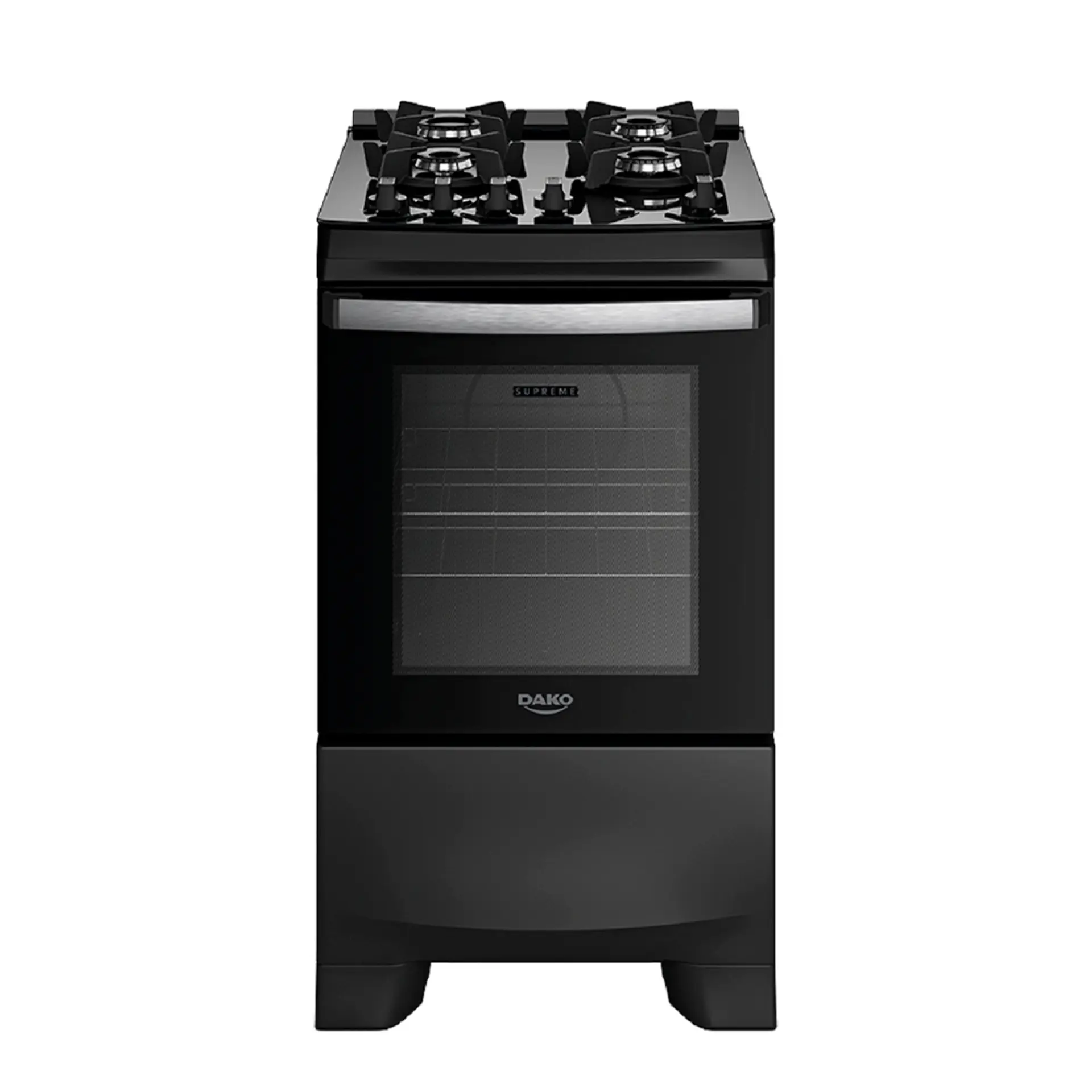 Fogão Dako Supreme Glass 4 Bocas Automático Mesa de Vidro - Preto - Bivolt