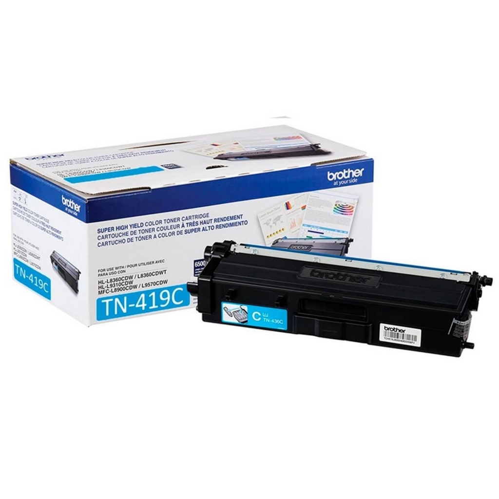 Toner Brother Ciano Original - TN419CBR - 9.000 páginas para HLL8360CDW, MFCL8610CDW, MFCL8900CDW, MFCL9570CDW