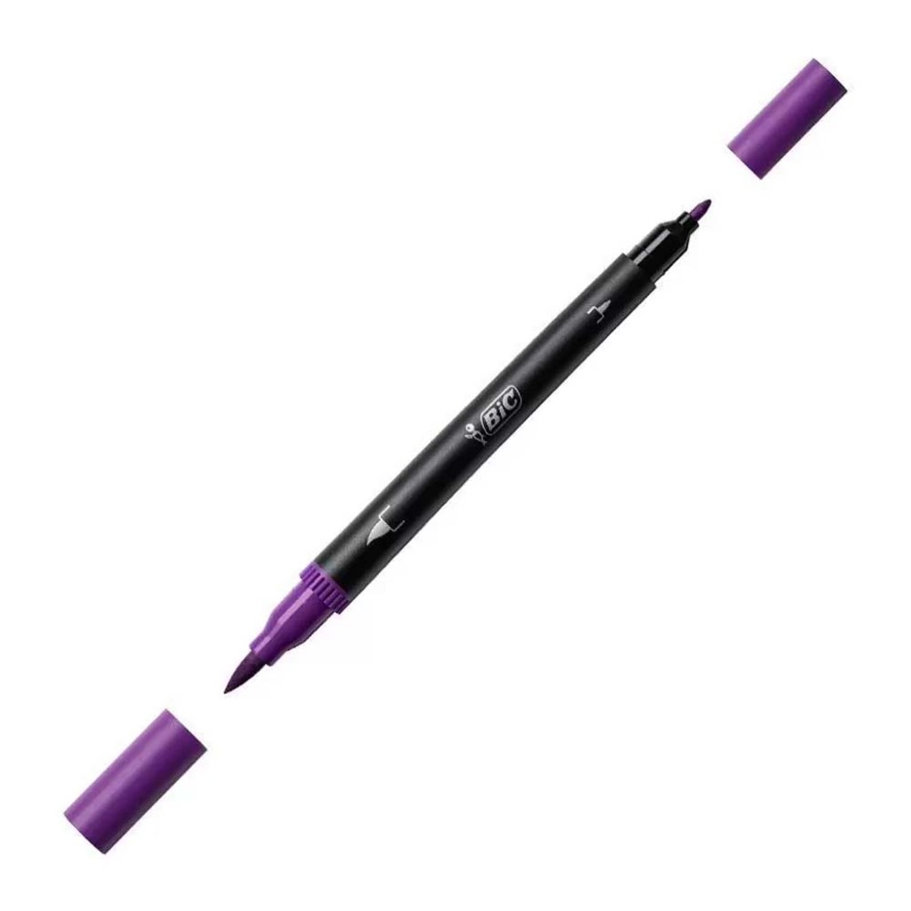 Caneta Marcador Artístico Dual Tip Intensity Roxo Vendido Unitário - Bic - 971024