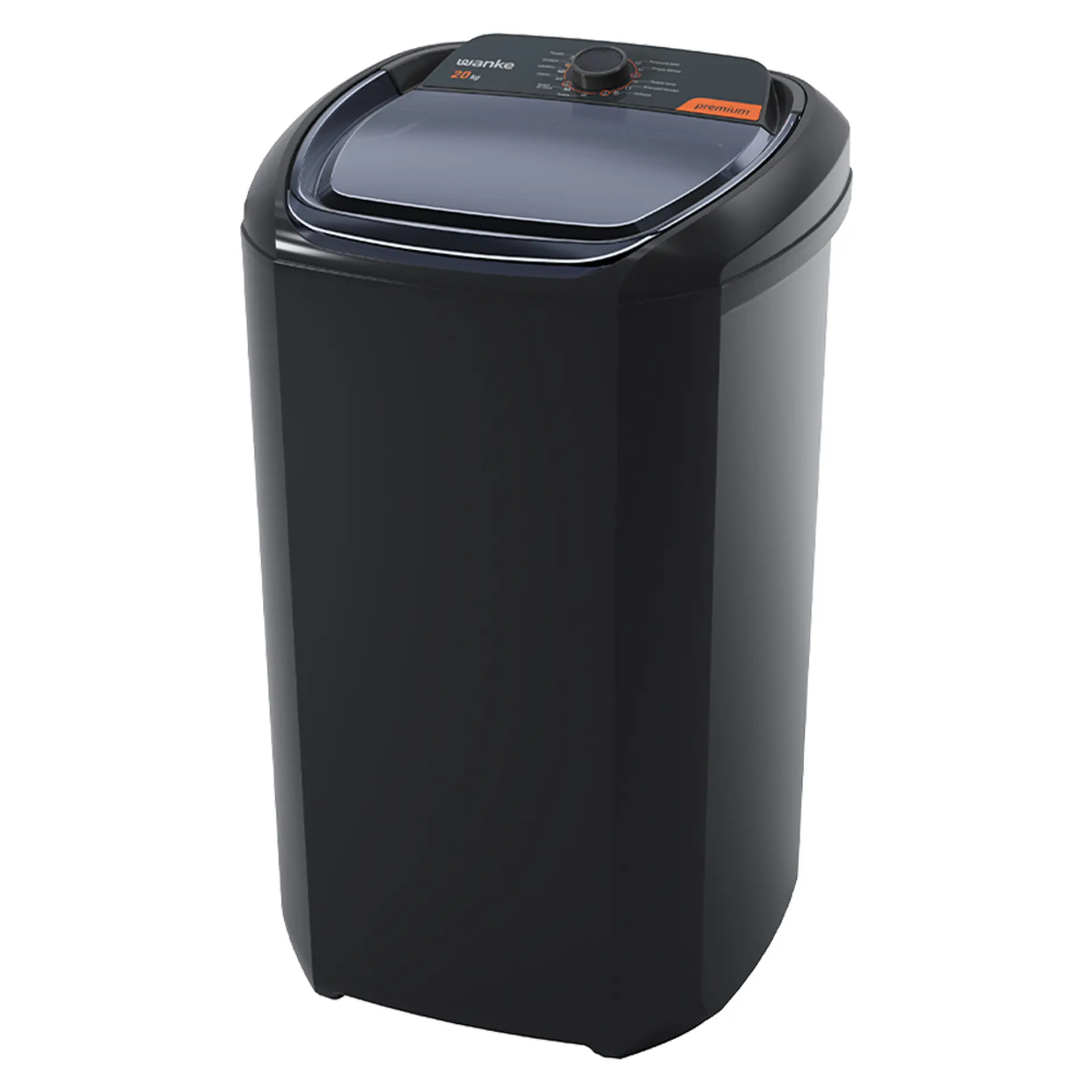 Tanquinho Wanke Premium 20kg Semiautomático 10 programas LWBE201T3 - Preto - 110 Volts