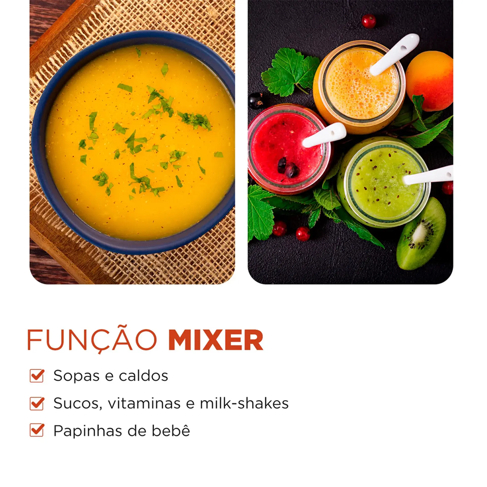 Mixer Mondial M-14 3 em 1 Lâmina em Aço Inox 600ML 350W - Preto - 110 Volts