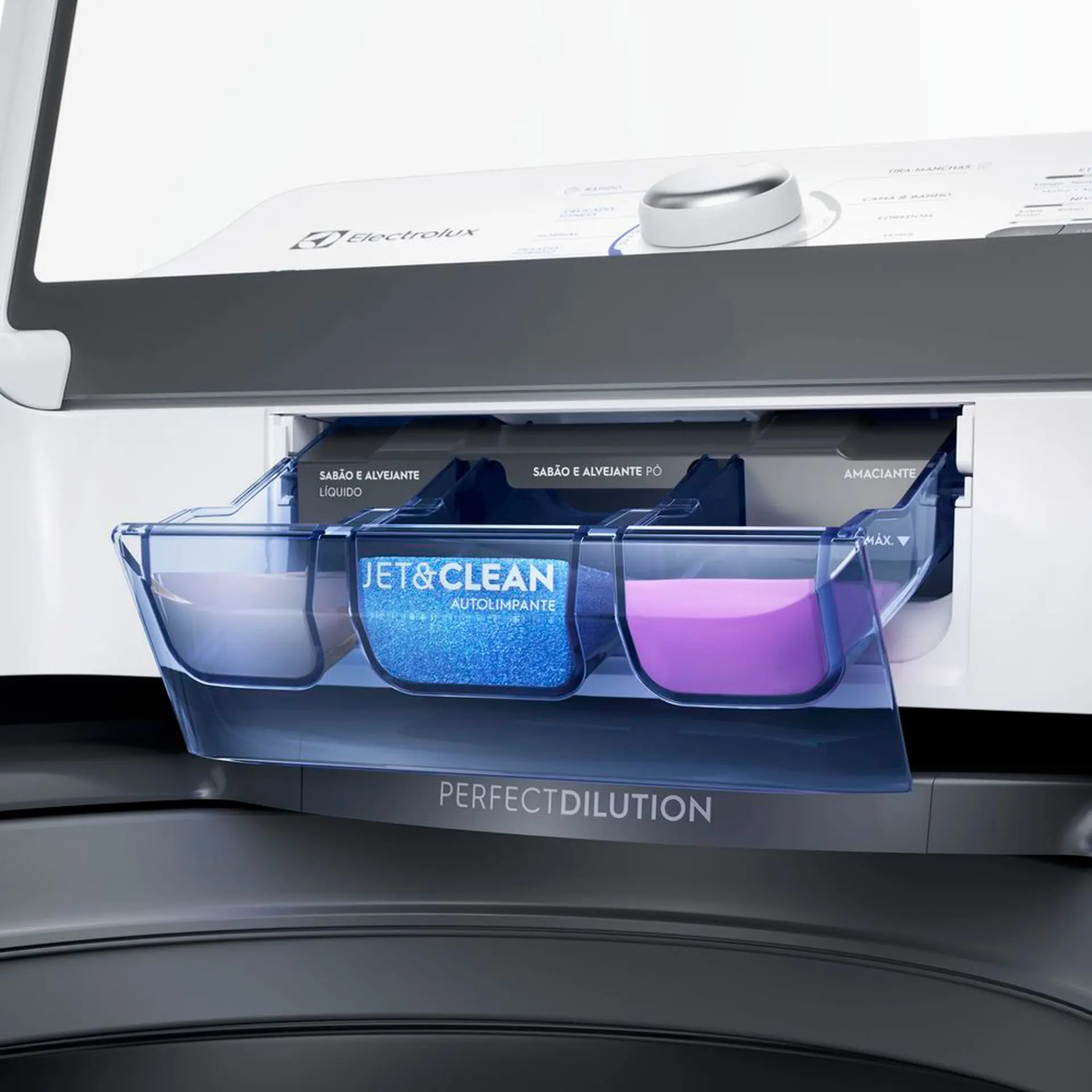 Máquina de Lavar Electrolux Essential Care 17kg Jet&Clean Cesto Inox LED17 - Branco - 110 Volts