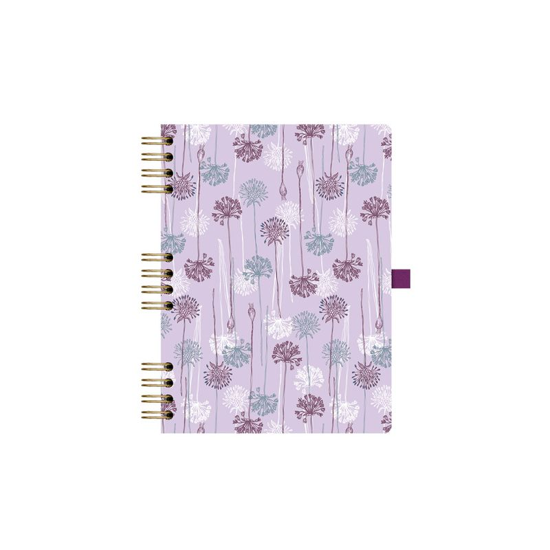 Caderno Ótima Floral Lilás 90 Folhas Pautadas