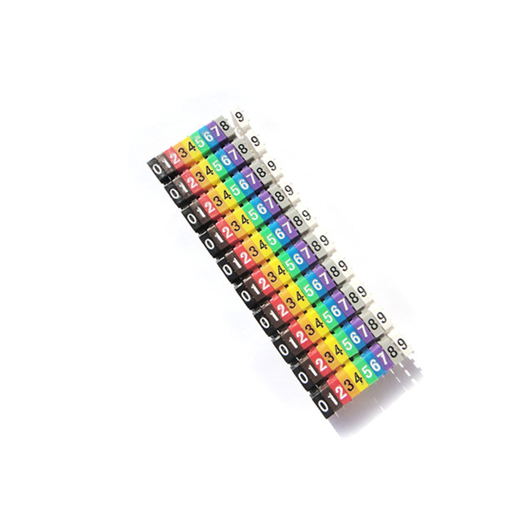 Anilha para Numerar Cabos 6mm N° de 0 A 9 Unidade Seccon SecLan - K-GL-6020-D