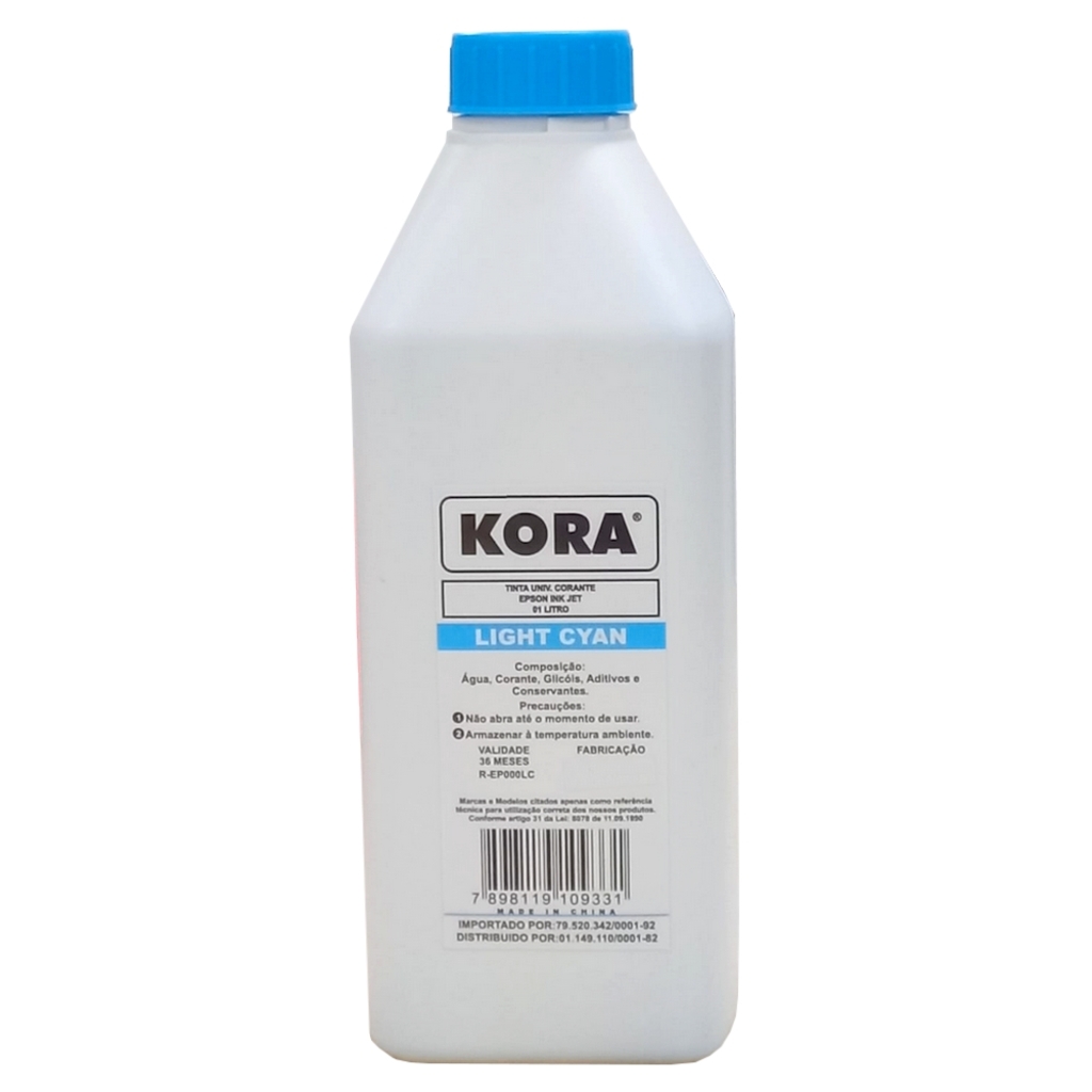 Tinta Recarga de Cartucho Epson 1 Litro Cyan Light Kora - 226030005