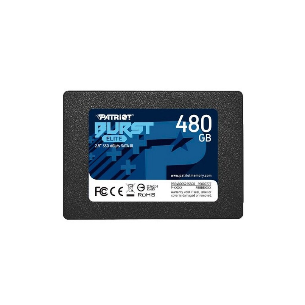 SSD 480 GB Sata 3 2,5" Patriot PBE480GS25SSDR Leitura 450 MBPS Gravação 320 MBPS