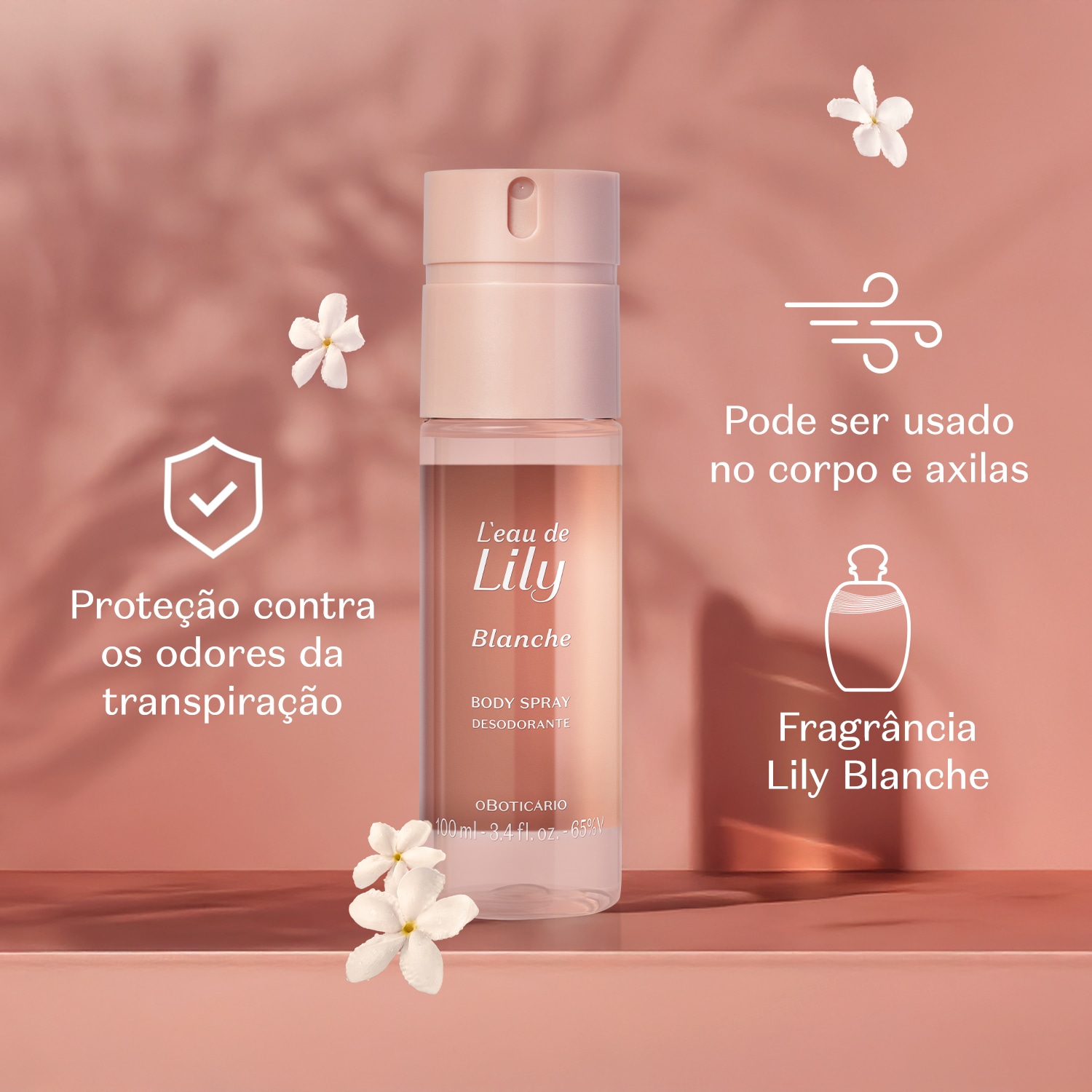 Body Spray Desodorante L’eau de Lily Blanche 100ml