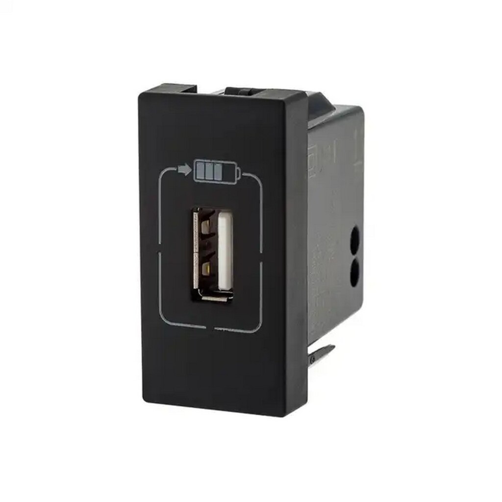 Tomada 1 USB 1.5A Bivolt Módulo Tomada USB Preto Legrand 615088PT