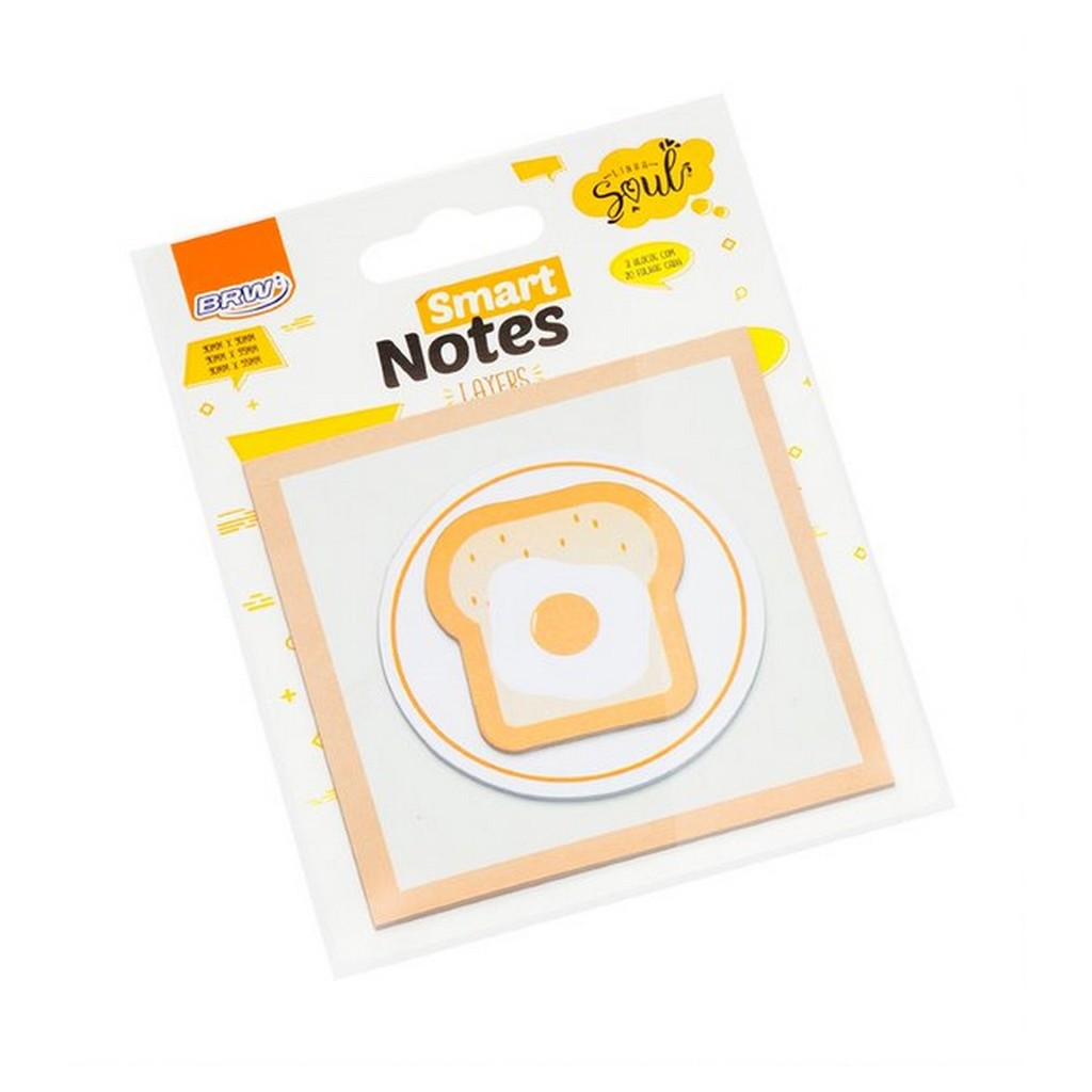 Bloco Adesivo BRW Smart Notes Layers Ovo