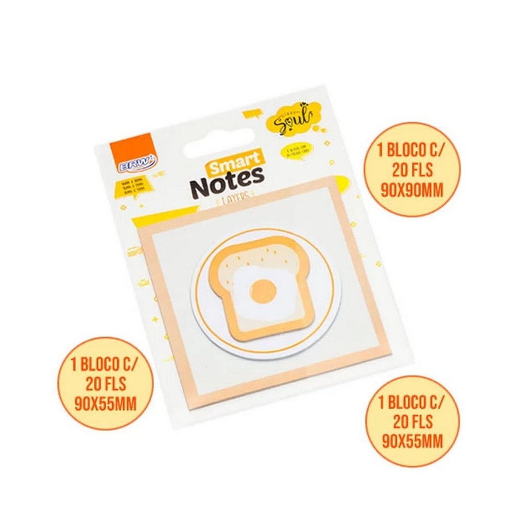 Bloco Adesivo BRW Smart Notes Layers Ovo