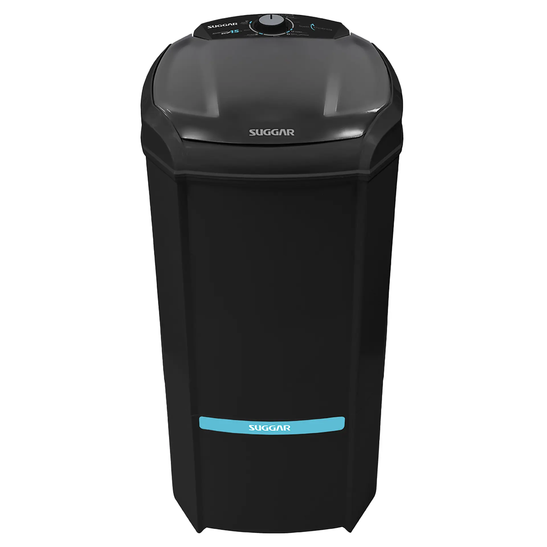 Máquina de Lavar Suggar LavaMax Eco 15kg Semiautomática Filtro de Fiapos LE152 - Preto - 110 Volts