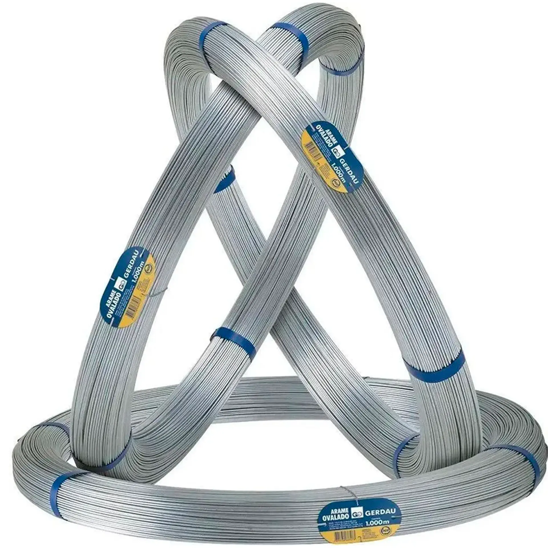 Arame Liso para Cerca de Aço Zincado Ovalado Gerdau 1000m 15x17