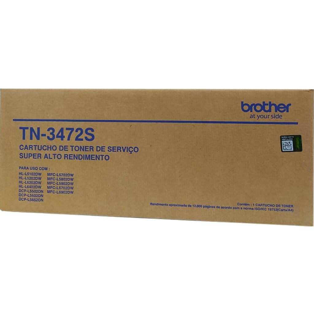 Toner Brother Preto Original - TN3472SBR - 12.000 páginas para HLL6202DW, HLL5102DW, HLL5202DW, HLL6402DW, DCPL5502DN, DCPL5602DN, DCPL5652DN