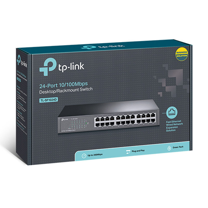 Switch Tp-Link TLSF1024D 24 Portas 10/100Mbps Montável em Mesa ou Rack