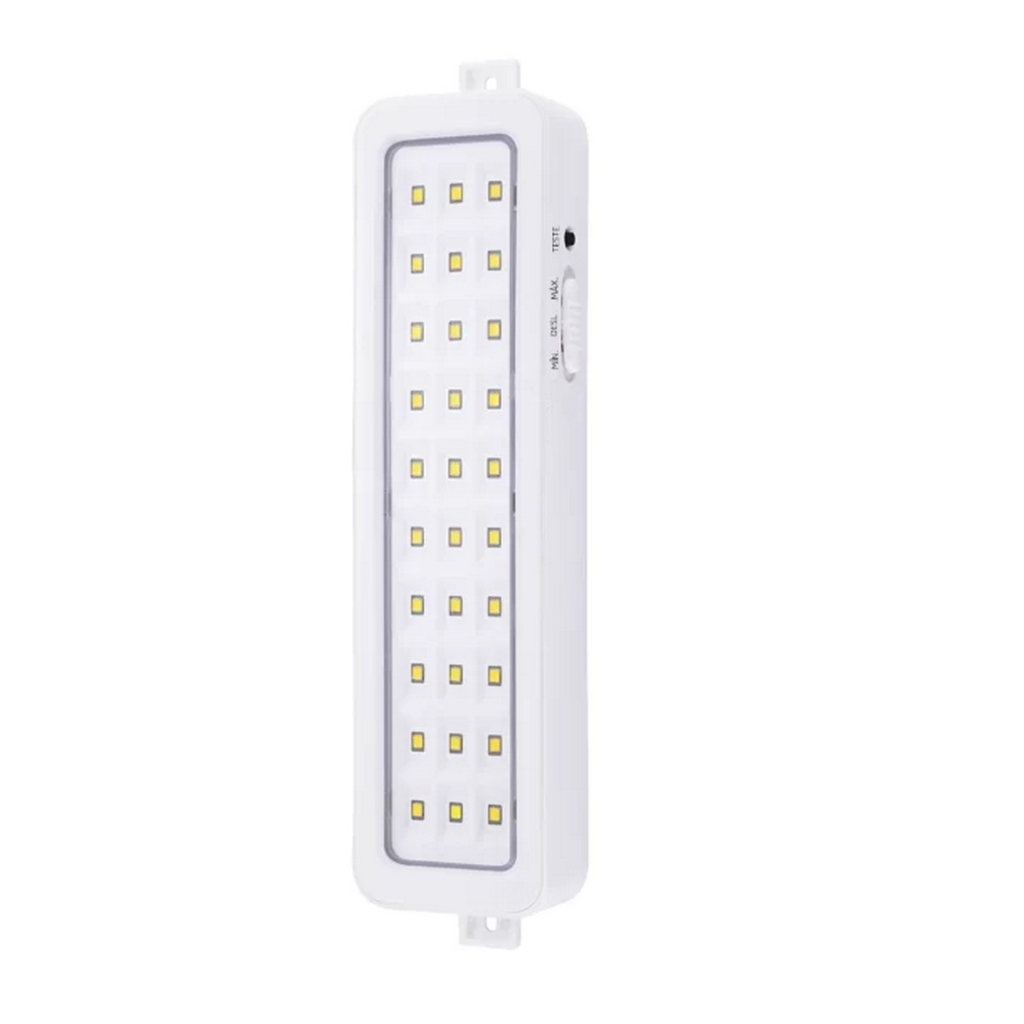 Luminária de Emergência 30 Leds Elgin Bivolt Bateria Lítio - 48LEM30L0000