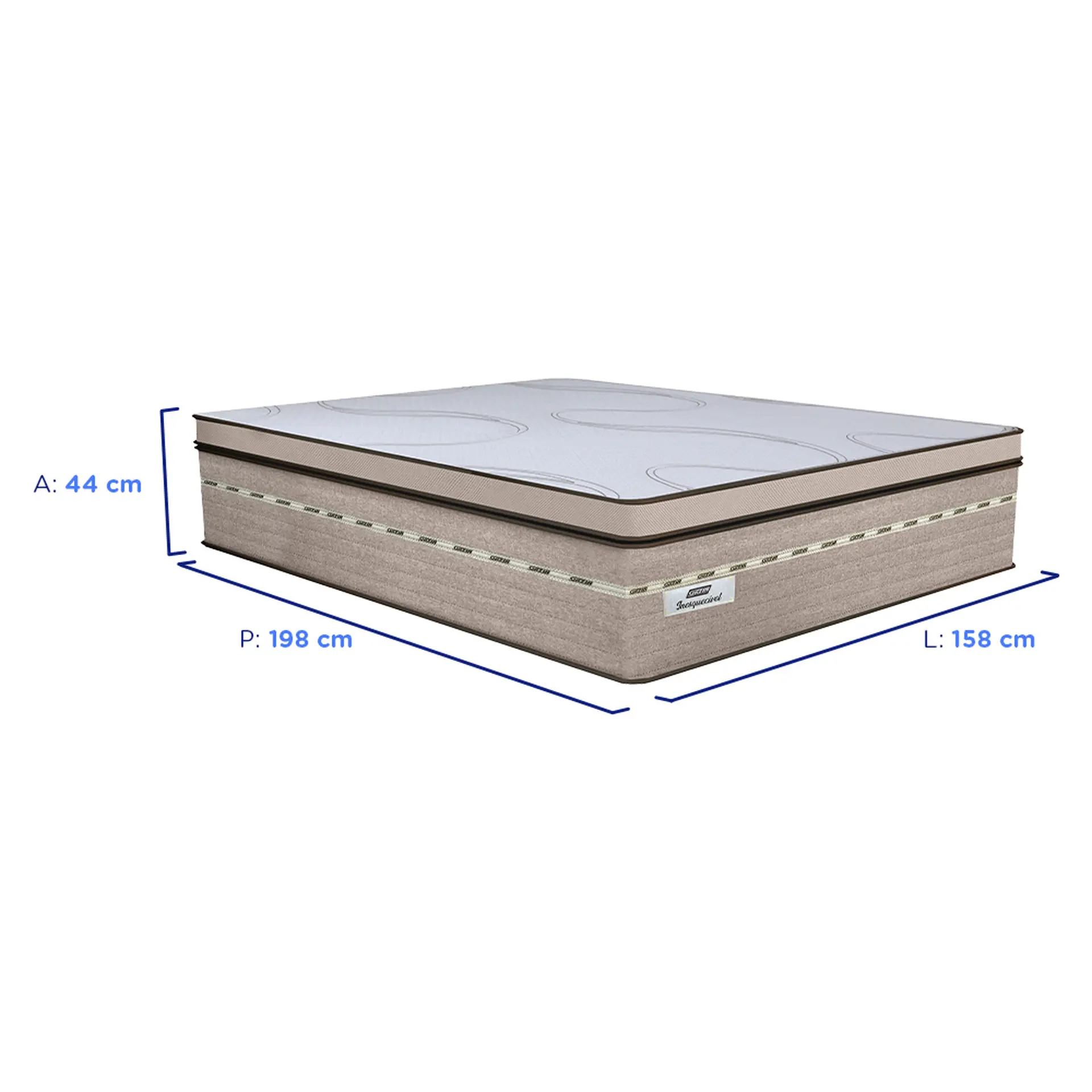 Colchão Cama Box Gazin Molas BlueWave Queen Size Inesquecível 158x198