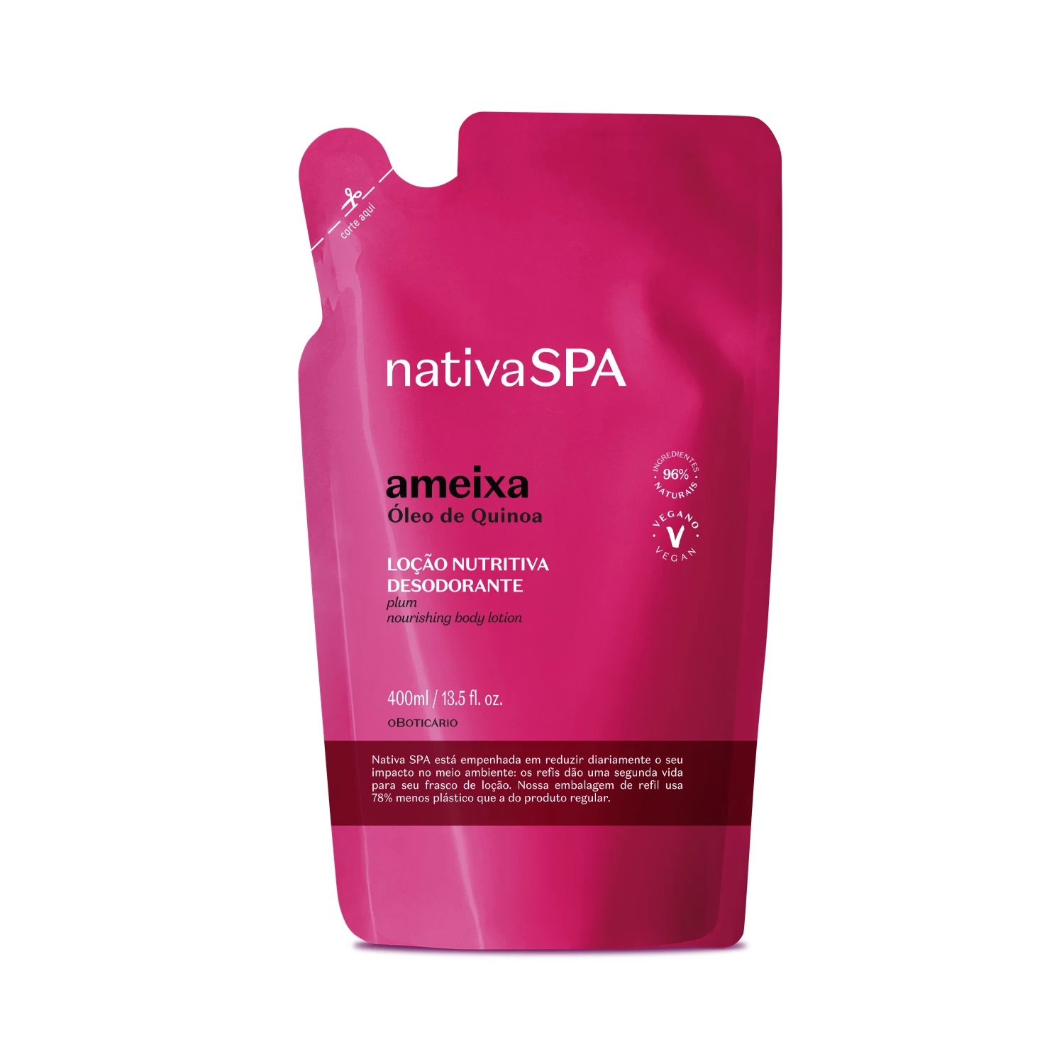 Combo Nativa Spa: Loção Hidratante Desodorante Ameixa Negra 400ml + Refil Ameixa 400ml
