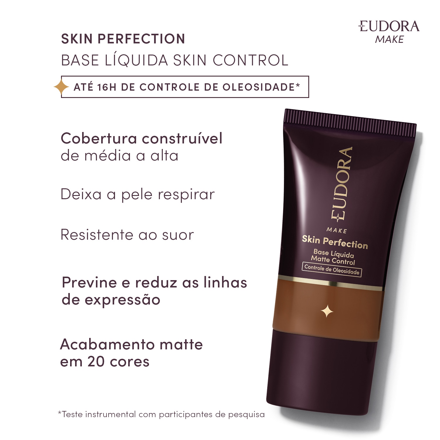Base Líquida Eudora Make Control Skin Perfection 300Q 30ml