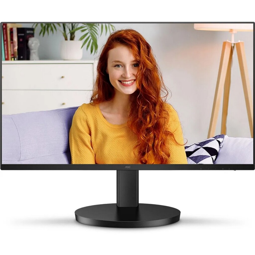 Monitor AOC 24B3HMF2 Tela 23,8 LED Preto com Ajuste de Altura VGA/HDMI