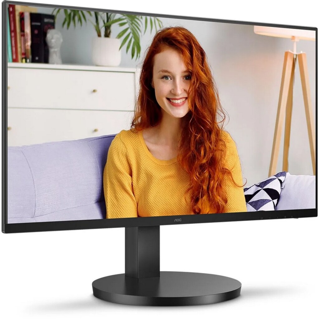 Monitor AOC 24B3HMF2 Tela 23,8 LED Preto com Ajuste de Altura VGA/HDMI
