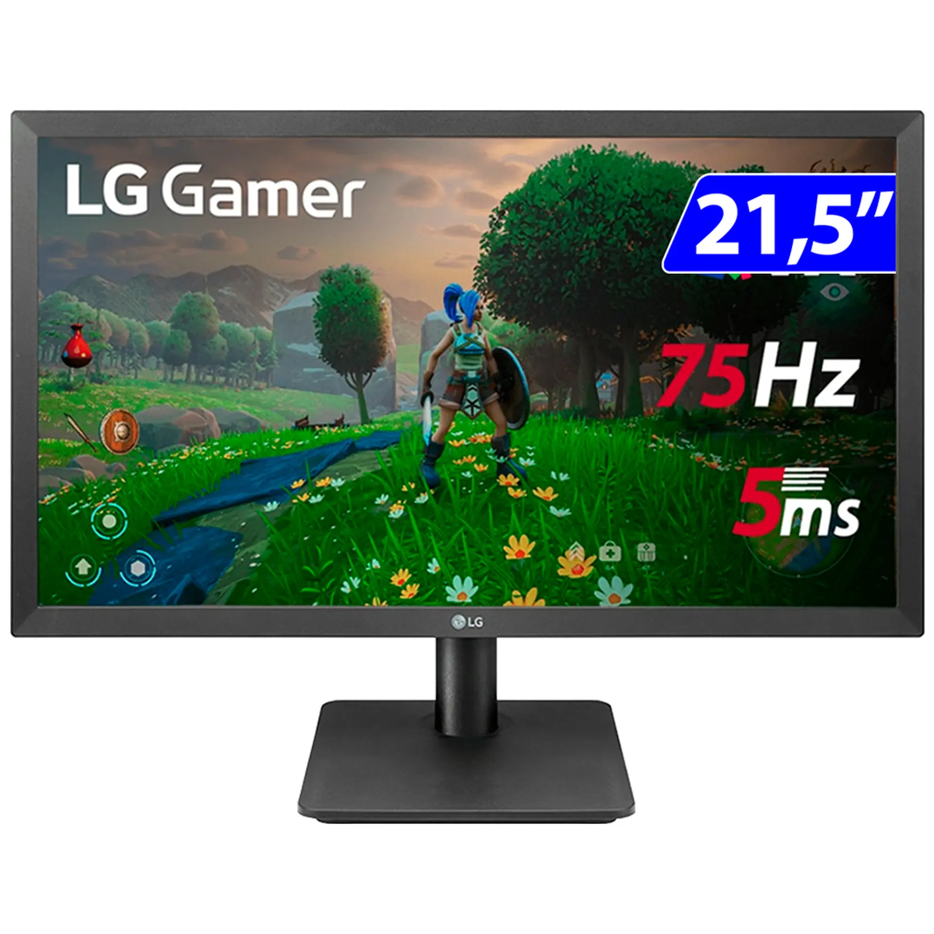 Monitor Gamer LG 21.5" VA Full HD HDMI 75Hz AMD FreeSync 22MP410-B - Preto - Bivolt