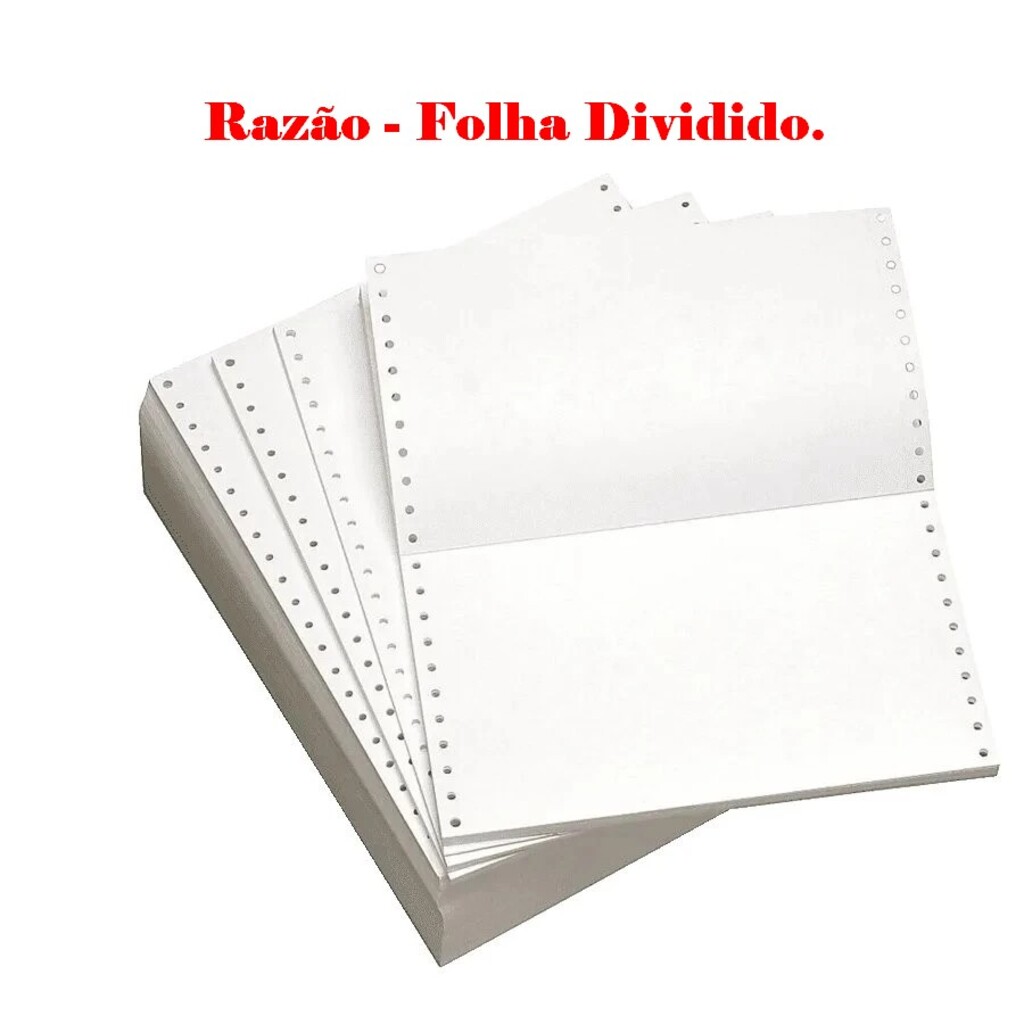 Formulário 80C 1 Via Razão - Folha  Dividido ao Meio - Branco 6000F Maxprint - 4115985