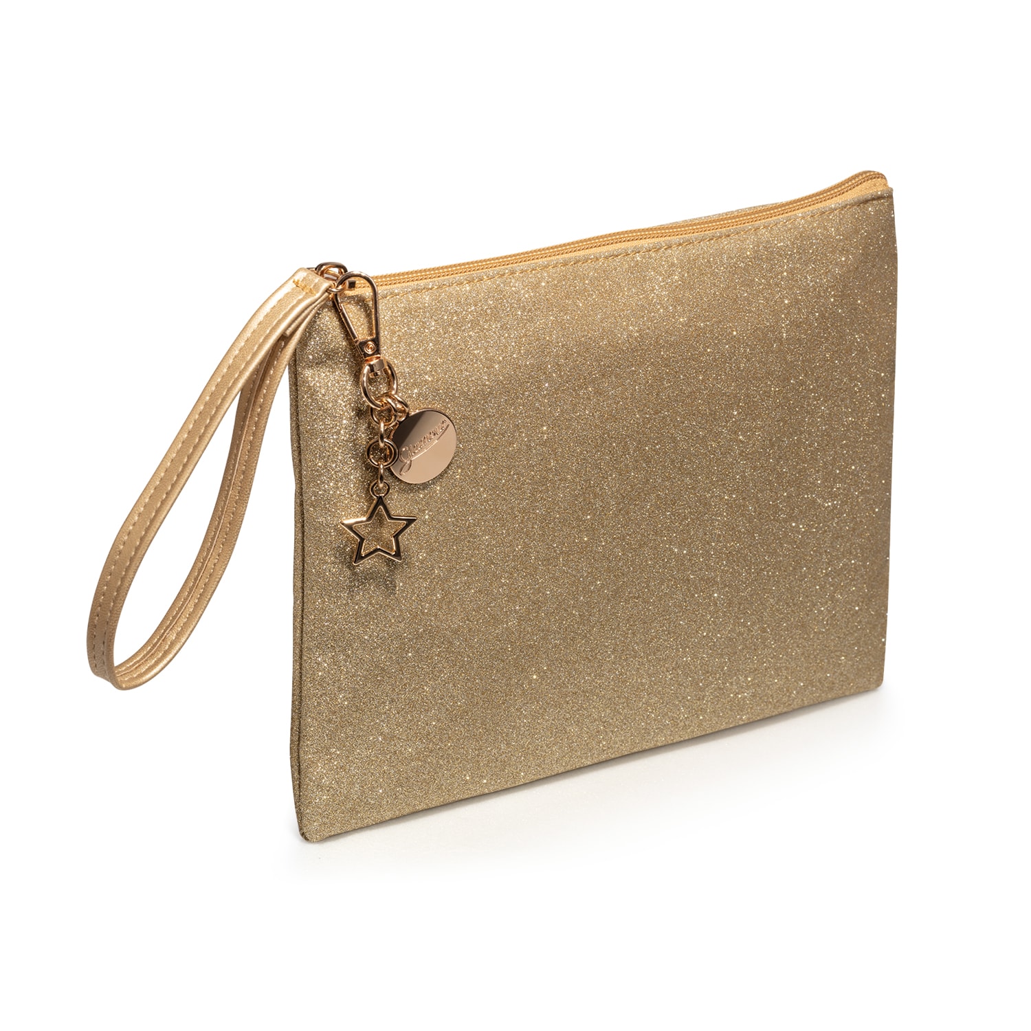 Nécessaire Dourado Com Alça Glamour