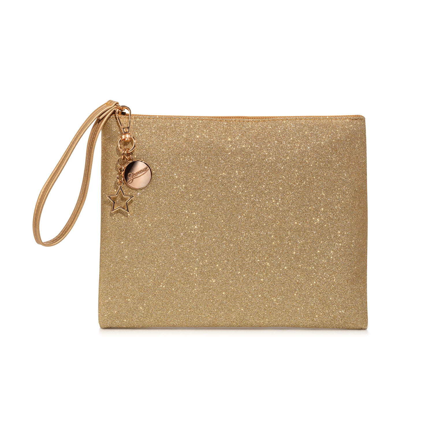 Nécessaire Dourado Com Alça Glamour