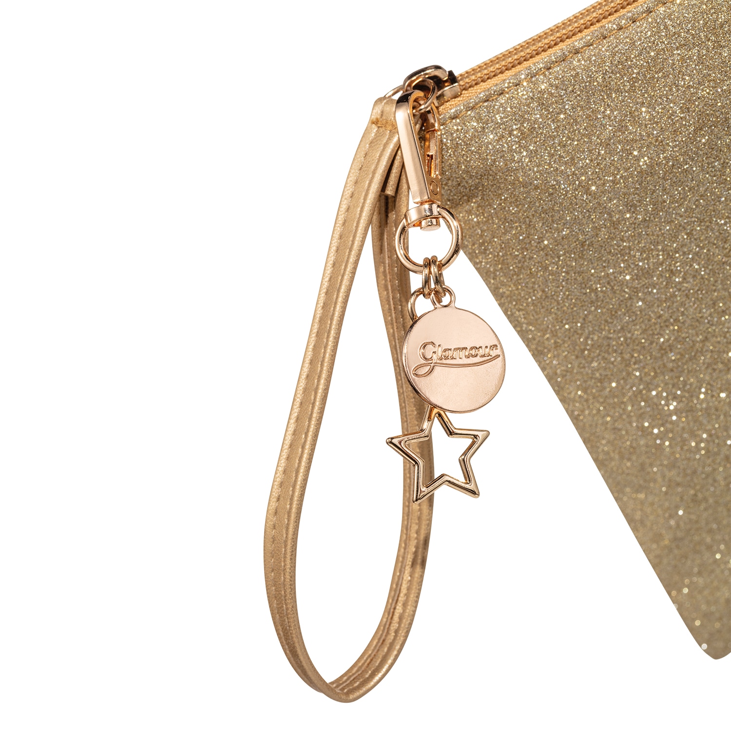 Nécessaire Dourado Com Alça Glamour