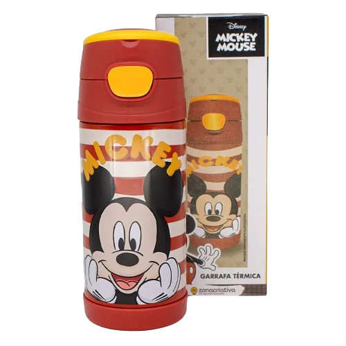 Garrafa Térmica Handle Mickey Mouse Disney Infantil 350ml Pequena