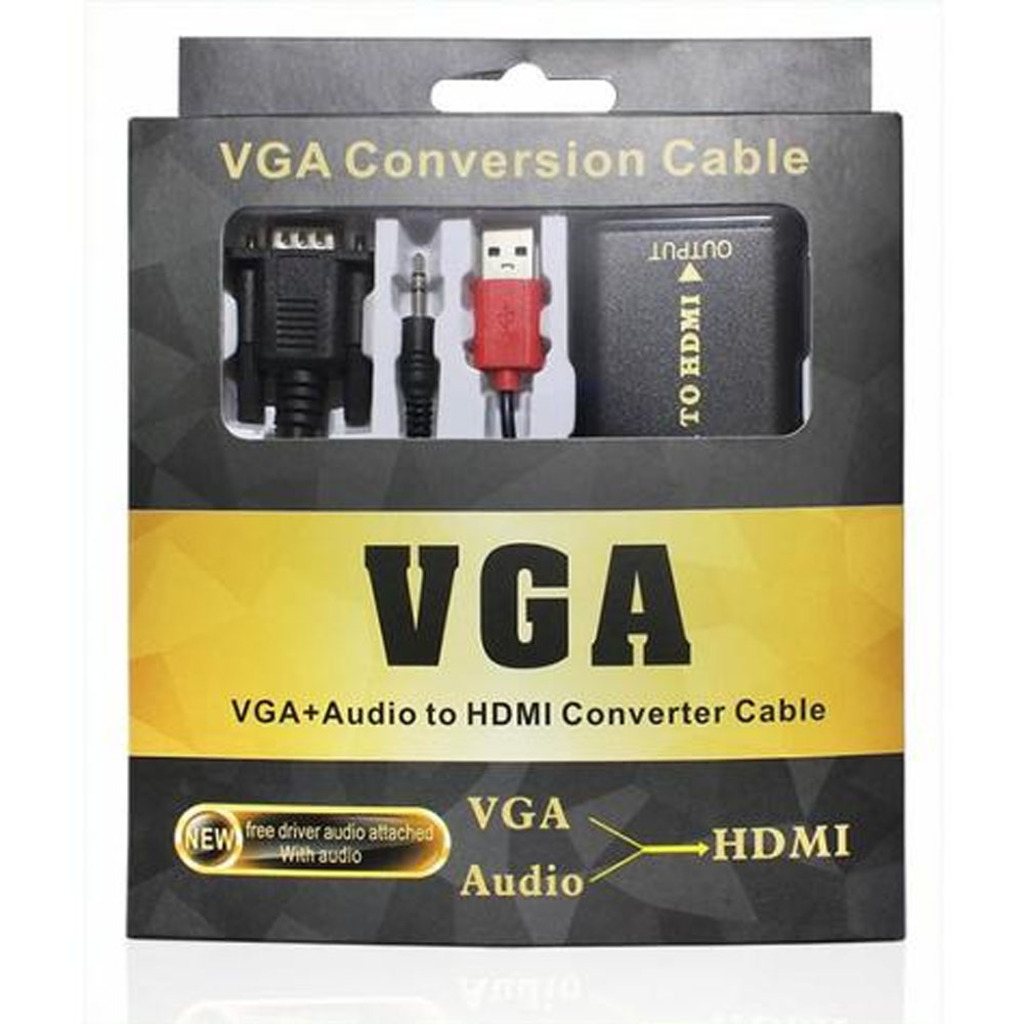 Conversor VGA + Áudio para HDMI Femêa F3 - 607