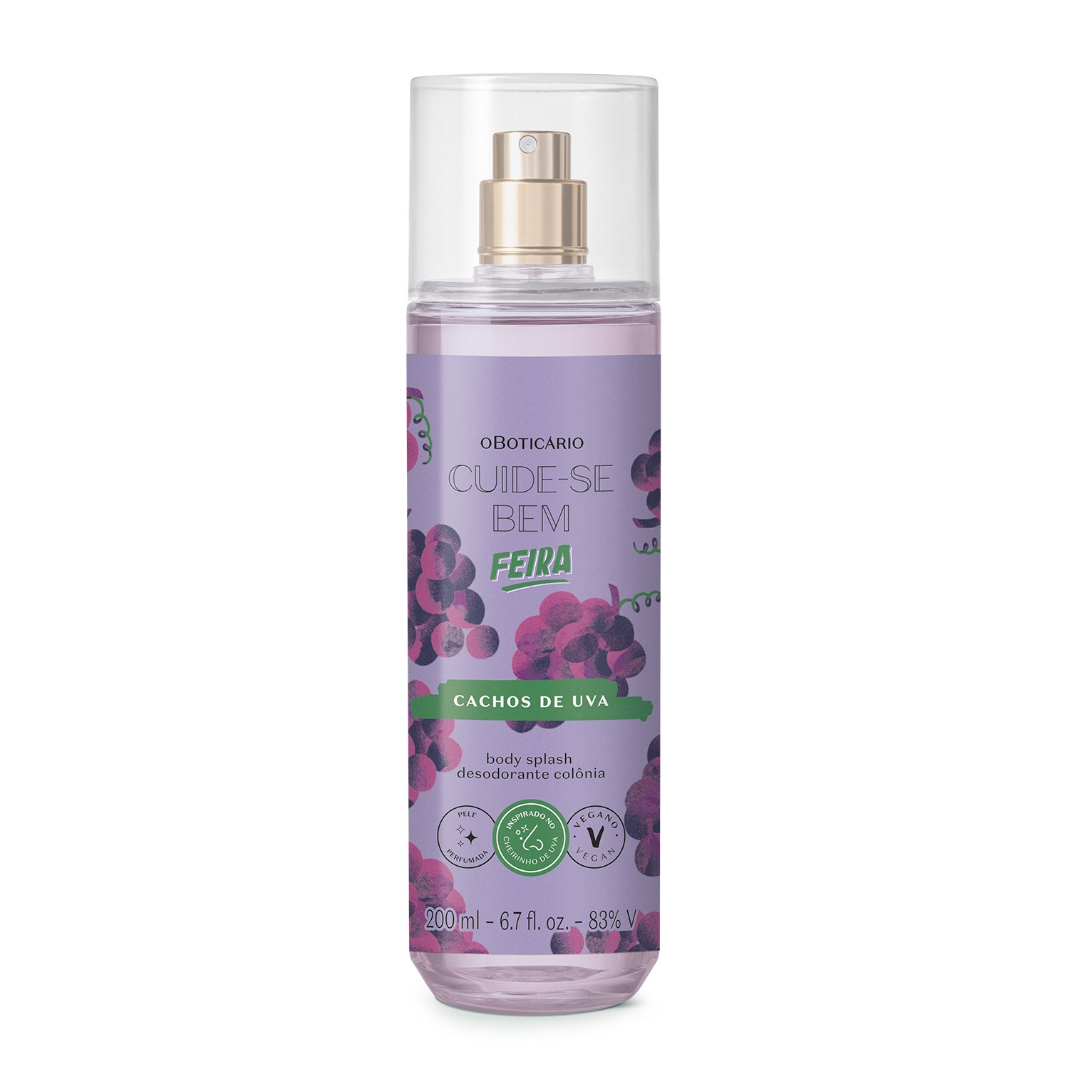 Combo Cuide-se Bem Cachos de Uva: Body Splash 200ml + Spray Perfumado 100ml