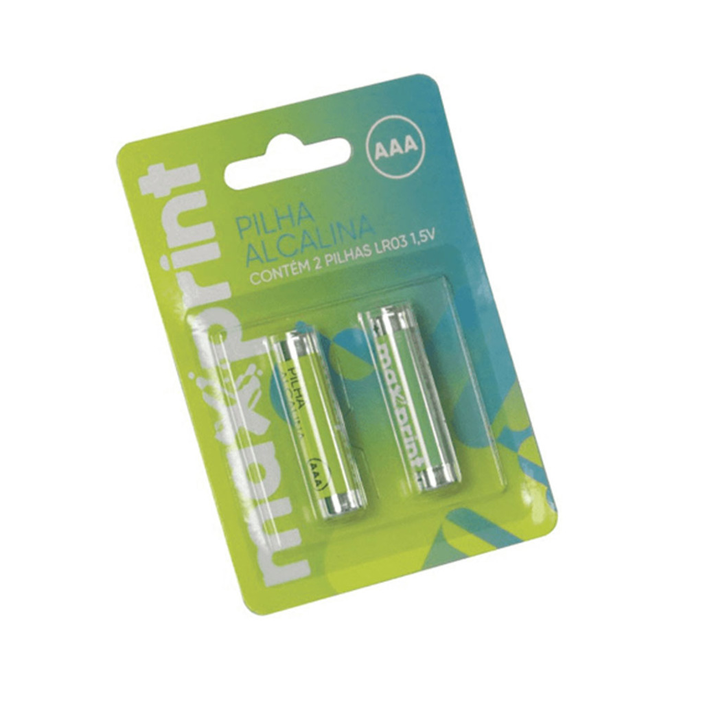 Pilha Alcalina AAA Maxprint - 756358 - Blister com 2 Unidades