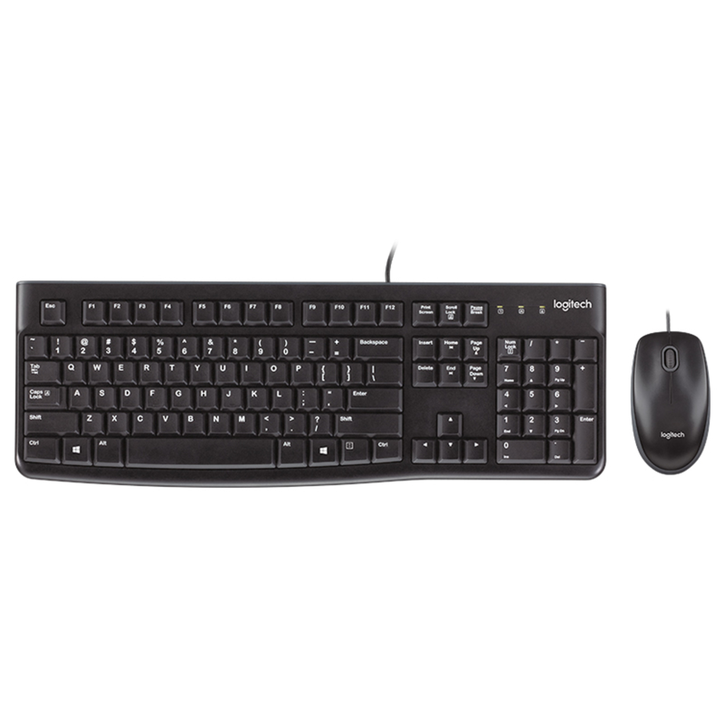 Kit Teclado + Mouse USB Logitech MK120 1000dpi Preto - 920-004429