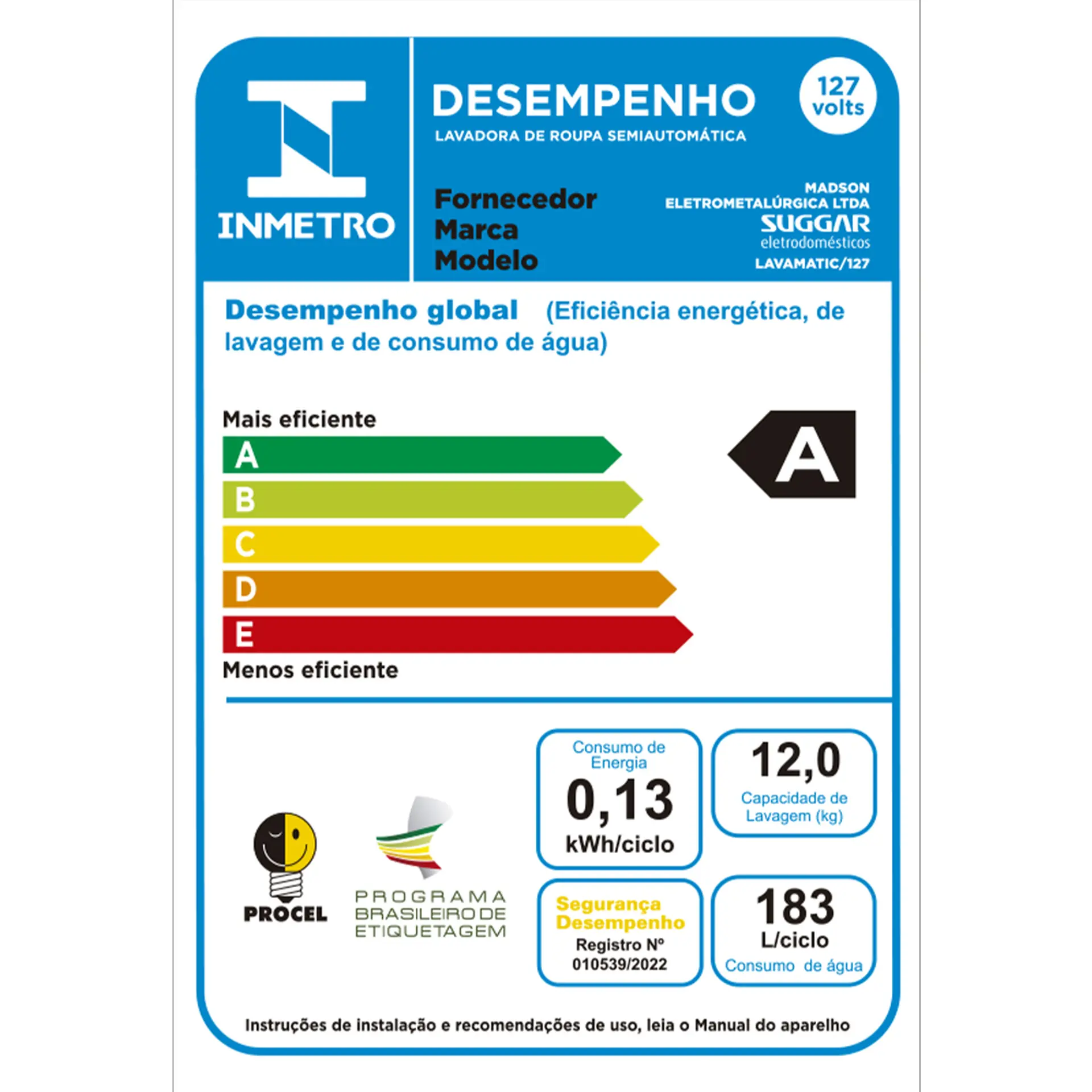 Tanquinho Suggar 16kg Lavamatic LC162 - Preto - 110 Volts