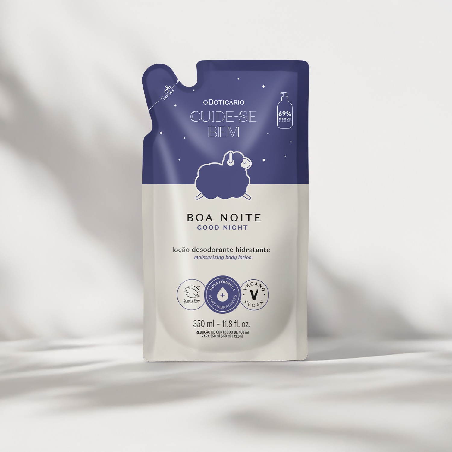 Refil Loção Hidratante Desodorante Corporal Cuide-se Bem Boa Noite 350ml