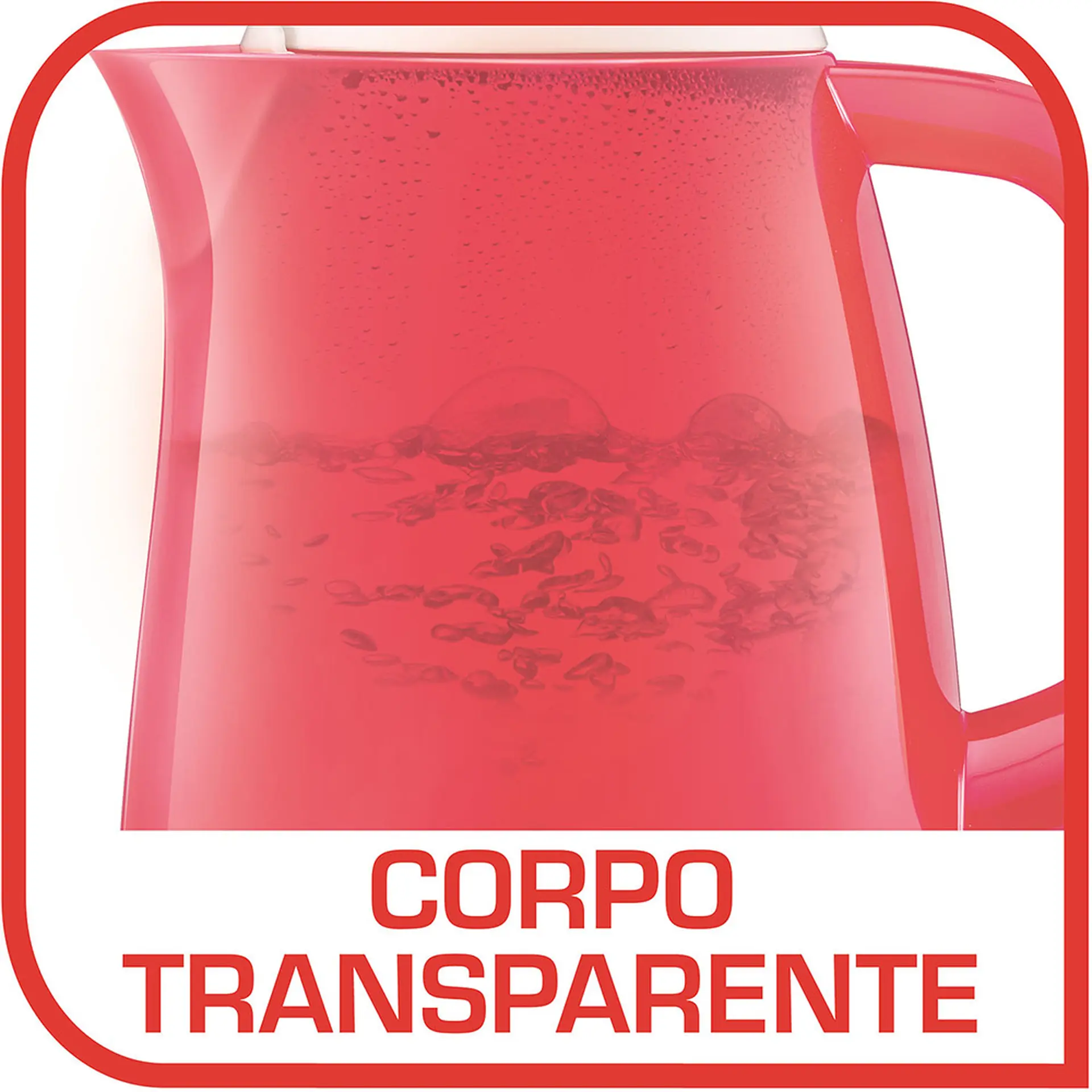 Chaleira Elétrica Arno Vision 1,5L 1500W Desligamento Automático - Vermelho/Branco - 220 Volts