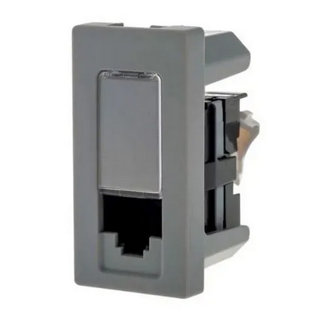 Tomada para RJ45 Cat.5e Lcs² Módulo Embutir Pial Plus+ I Legrand Cinza - 615045CZ - Autodecapáveis