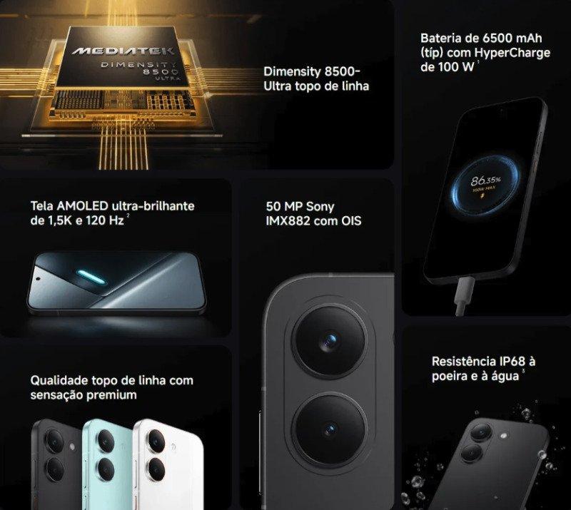 Smartphone Xiomi Poco X8 Pro 12 GB RAM 512 GB Preto